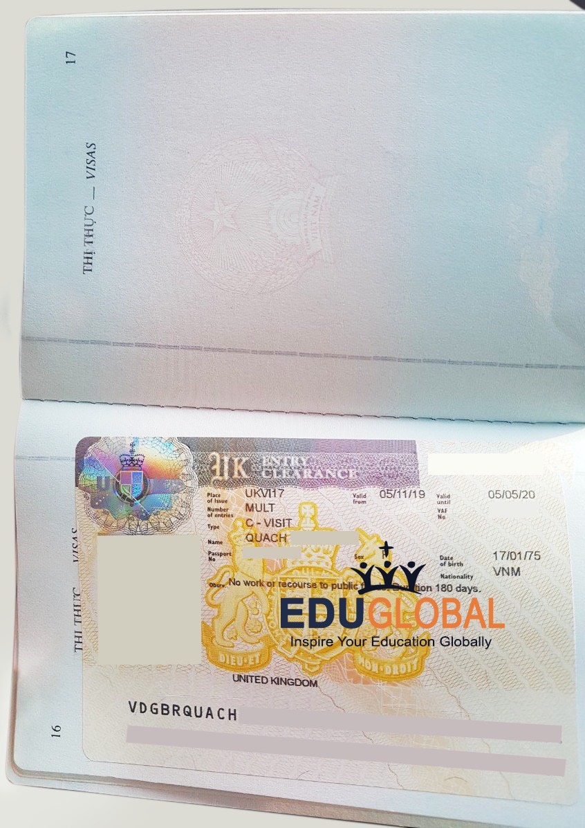 Visa chị Quách Thị Thanh H được Eduglobal chữa lại sau khi bị từ chối 2 lần