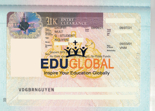 Visa UK mà công ty EduGlobal đã lấy được cho học sinh