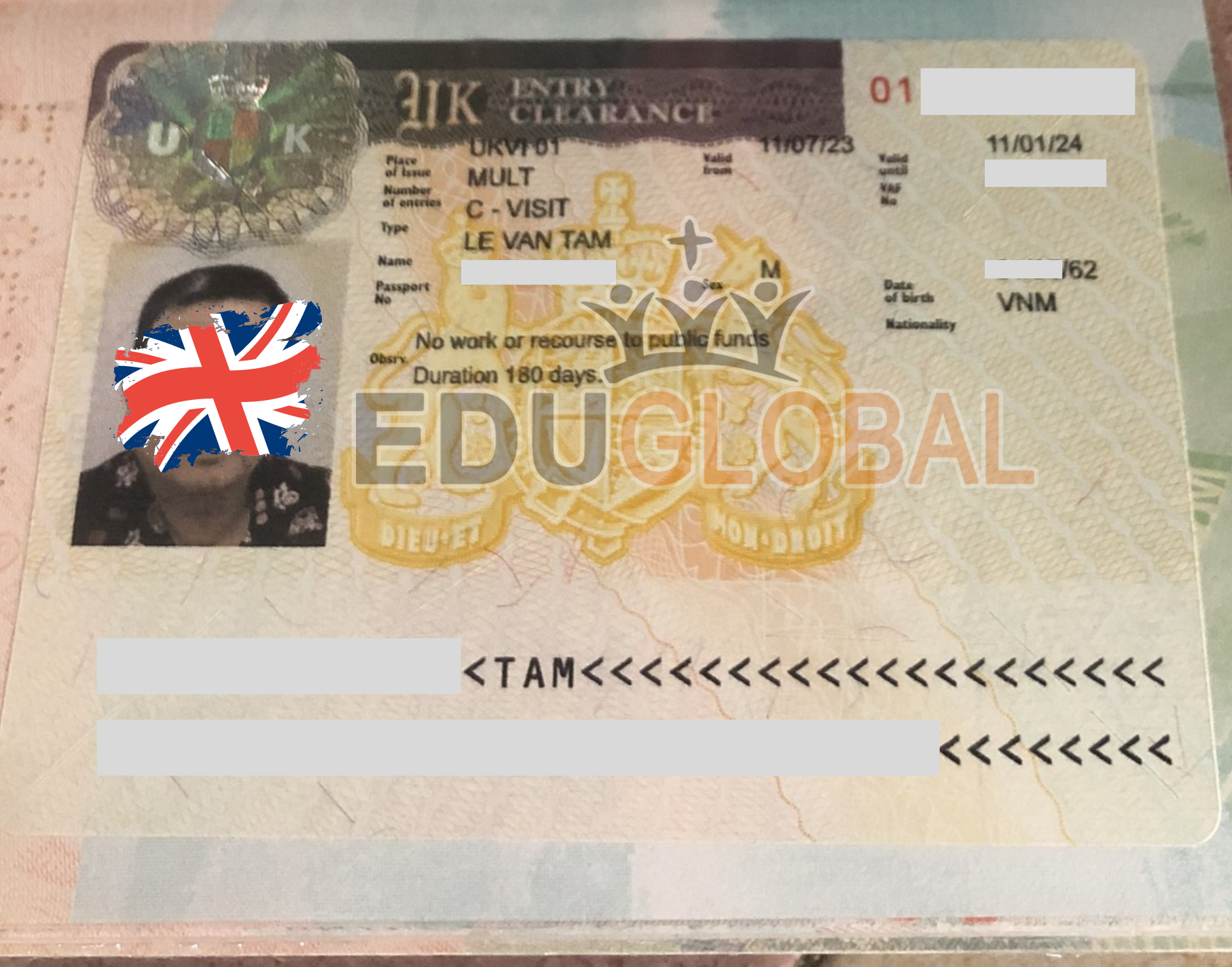 Xử lý thành công Visa gấp đi Anh cho Chú Tám