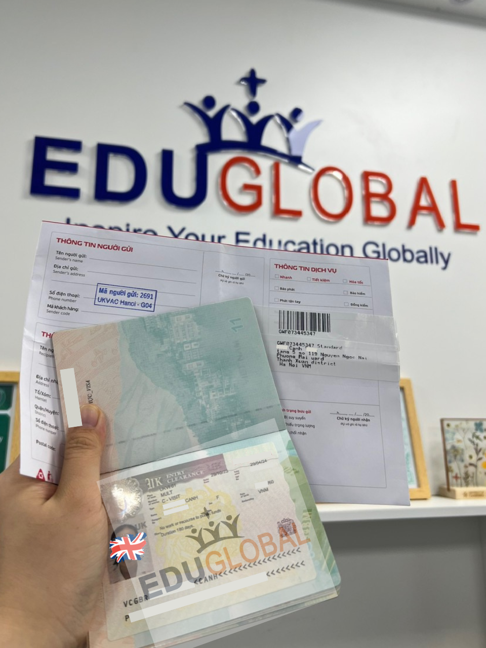 EduGlobal xử lý thành công Visa thăm thân Anh cho Cô Canh