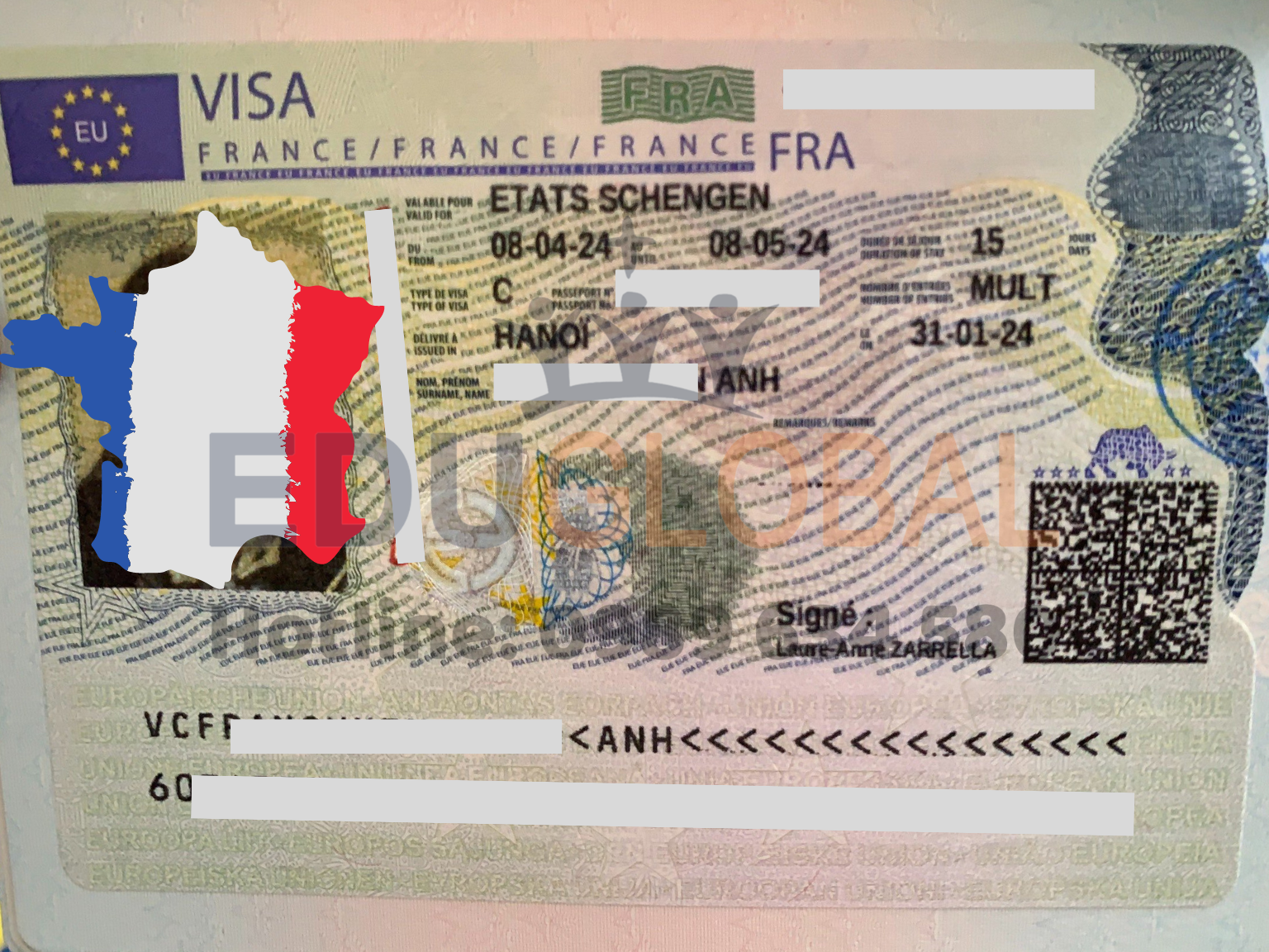 EduGlobal xử lý thành công Visa Châu Âu cho cô Anh (mẹ chị Trâm)
