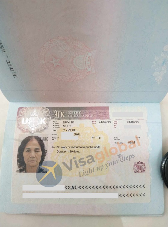 EduGlobal chữa lại thành công Visa Anh cho Cô Sáu