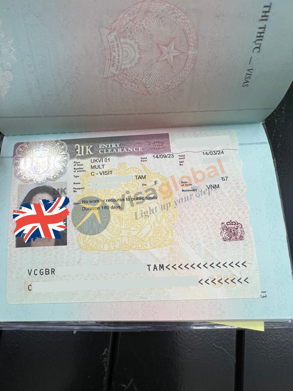 EduGlobal chữa lại thành công Visa Anh cho Cô Tám