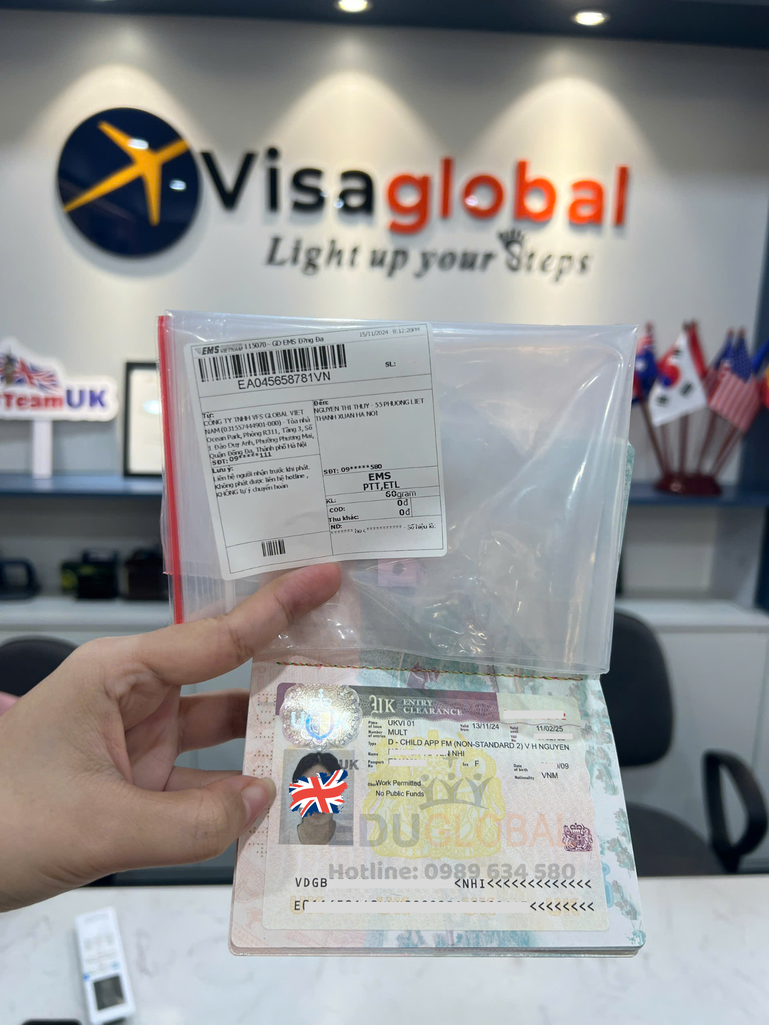EduGlobal thành công giải trình hồ sơ Visa Định Cư UK giúp Bạn Nhi đoàn tụ cùng Bố tại Anh Quốc