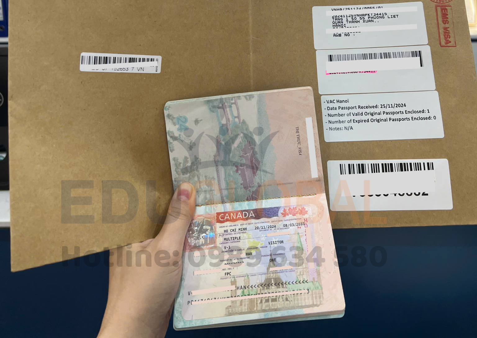 Visa Canada của Anh Hán được EduGlobal xử lý thành công