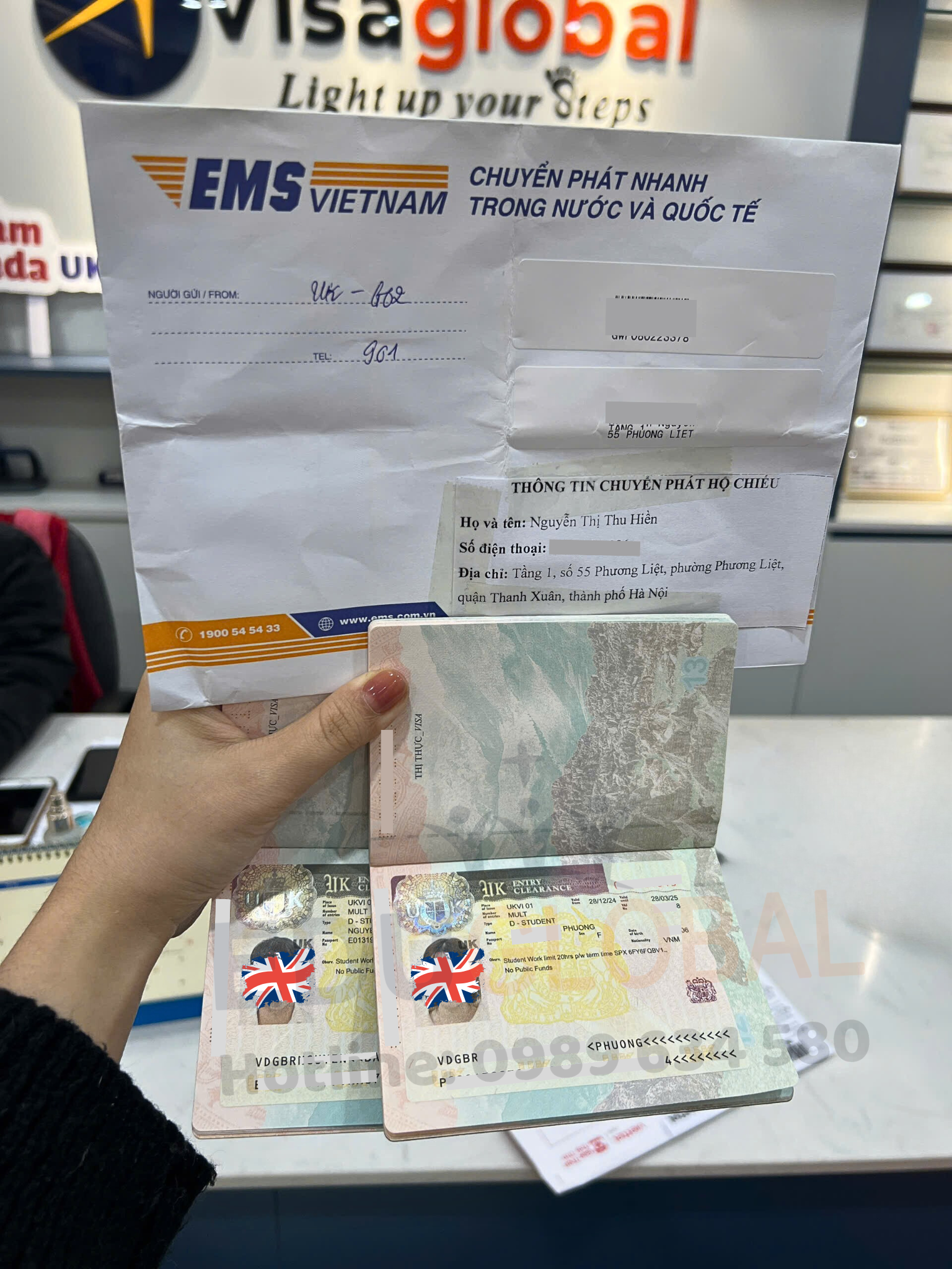 Visa du học Anh Quốc của Bạn Bình & Bạn Phương được Platinum Edu xử lý thành công