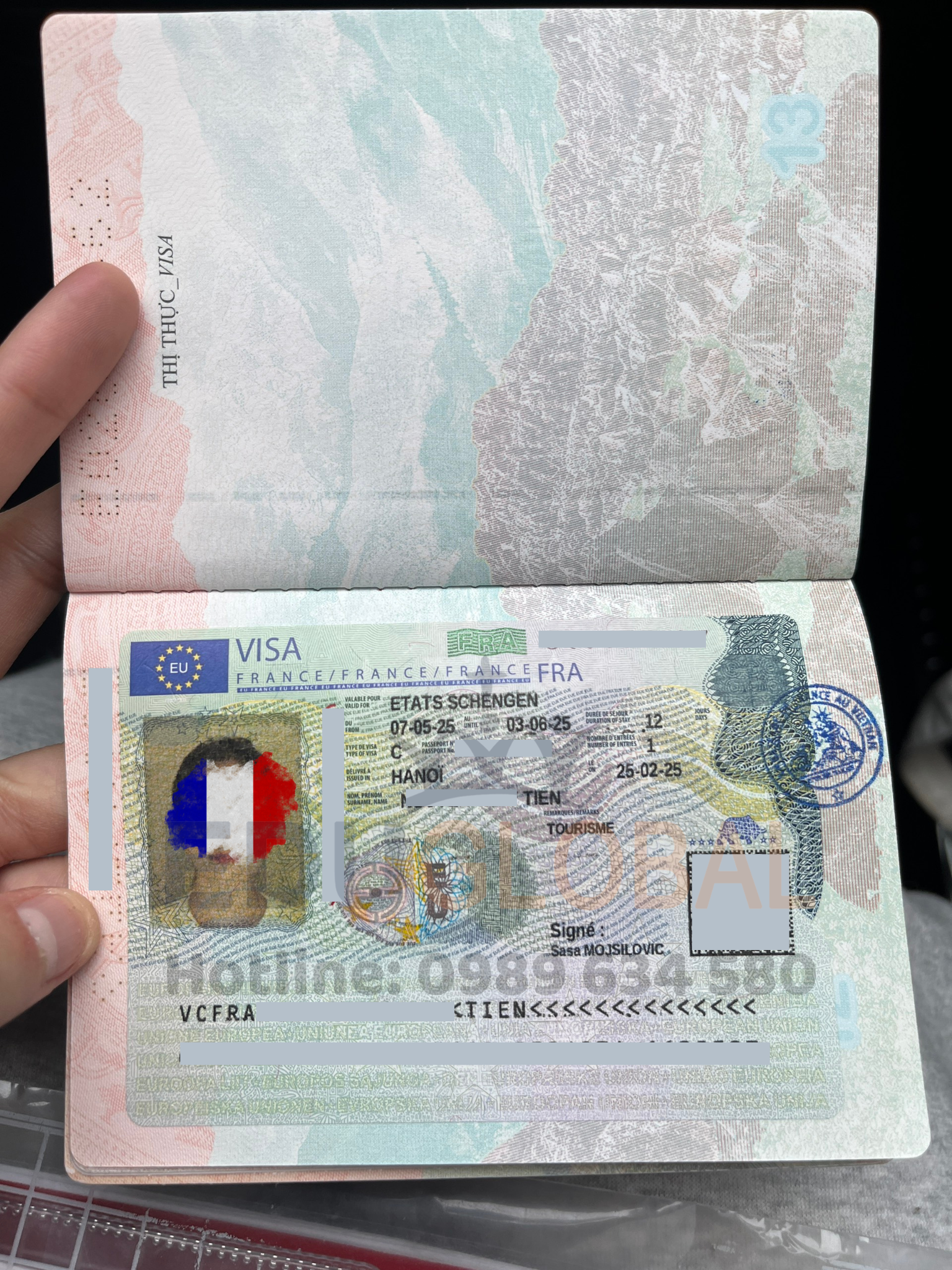 Visa Pháp của bạn Tiên được Platinum Edu xử lý thành công