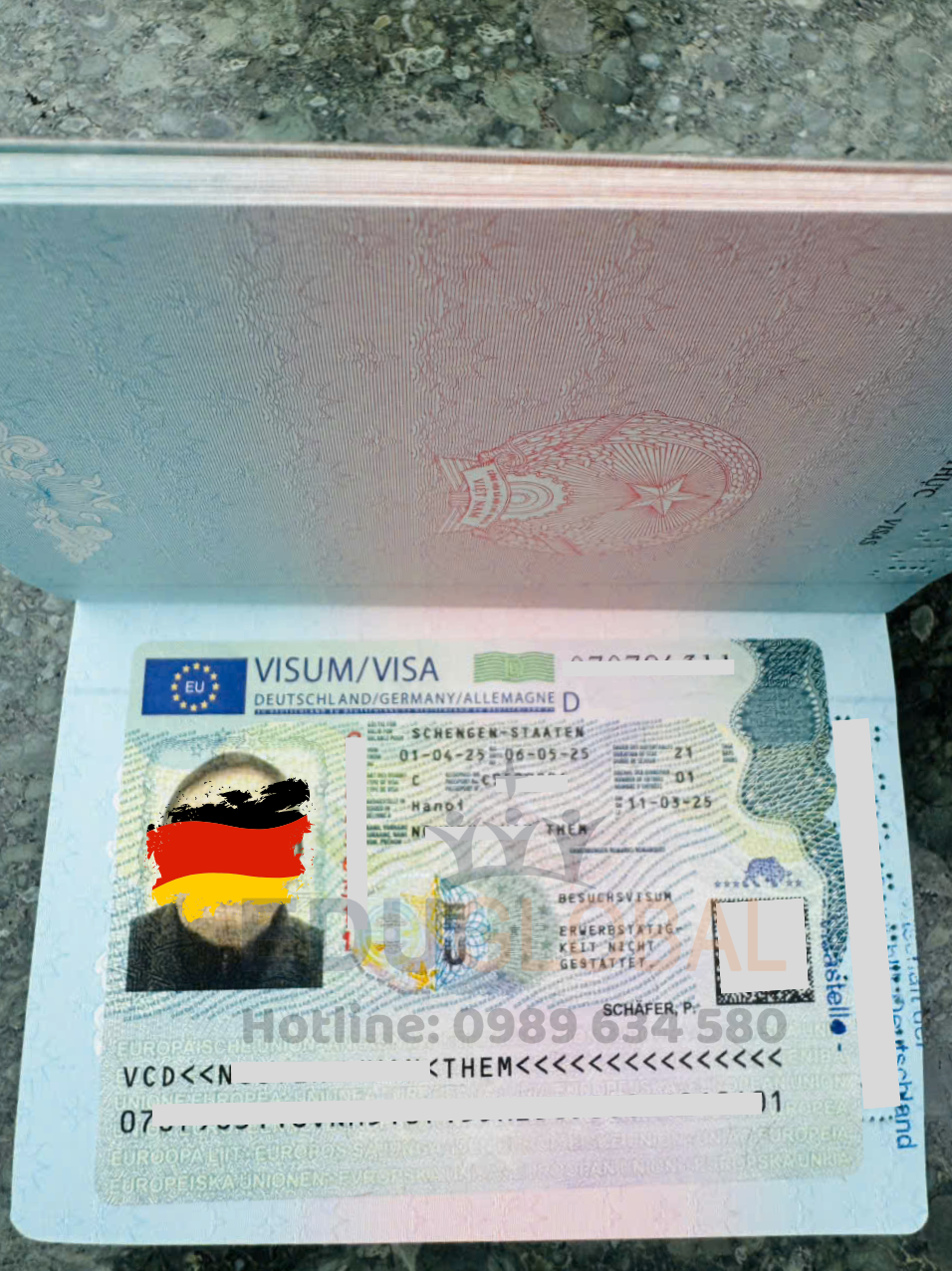Platinum Edu xử lý thành công Visa Đức cho Chú Thêm