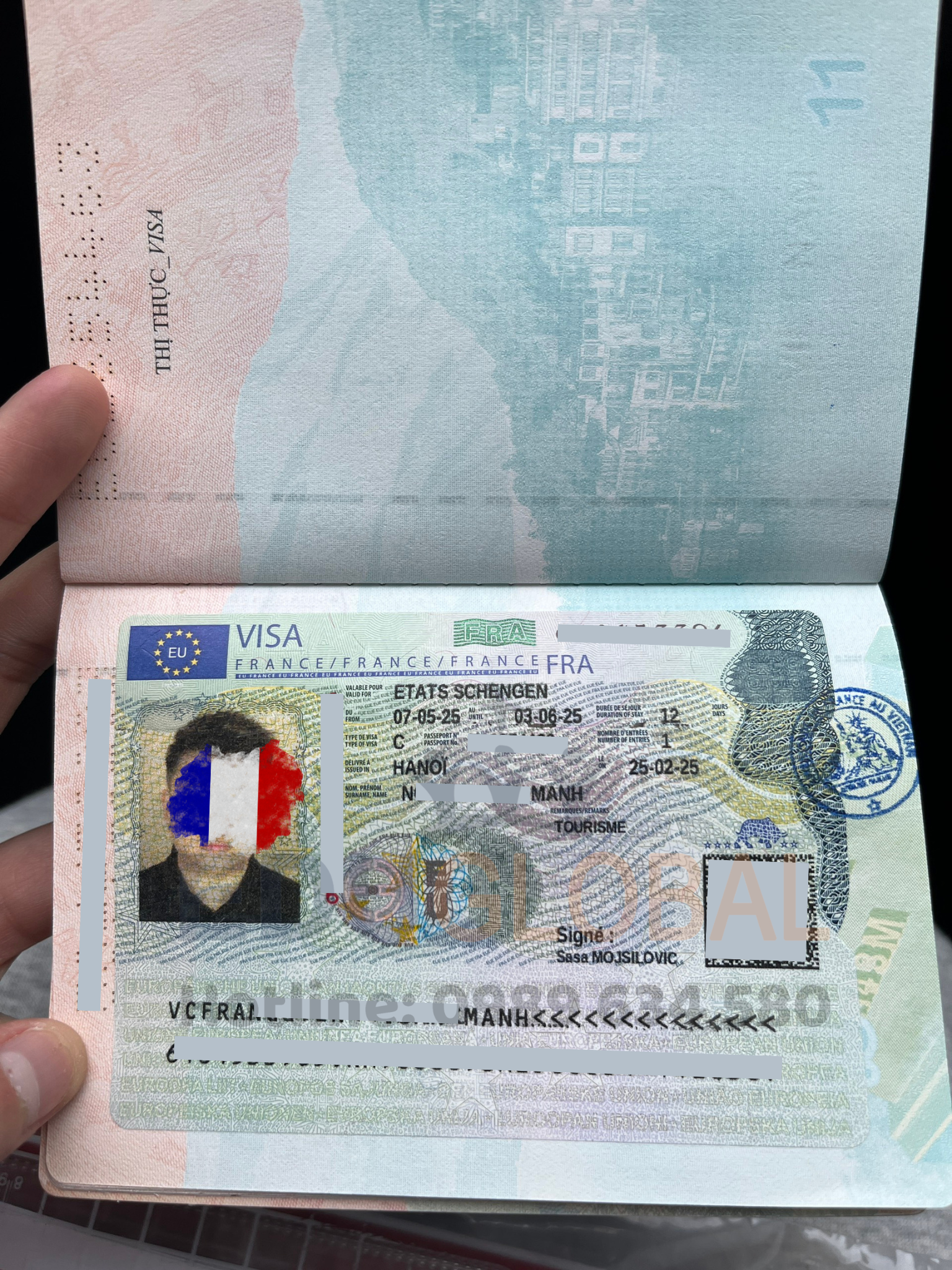 Visa Pháp của bạn Mạnh được Platinum Edu xử lý thành công