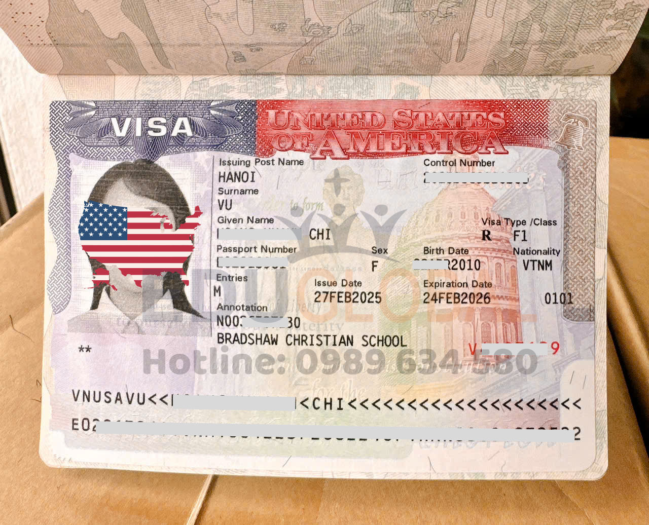 Visa Du Học Mỹ của bạn Chi