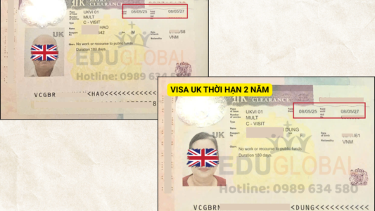 NHẬN VỀ CẶP VISA UK DÀI HẠN 2 NĂM ĐI LẠI NHIỀU LẦN CHO KHÁCH CHỈ LÀM TẠP VỤ VÀ BẢO VỆ TẠI TRƯỜNG HỌC