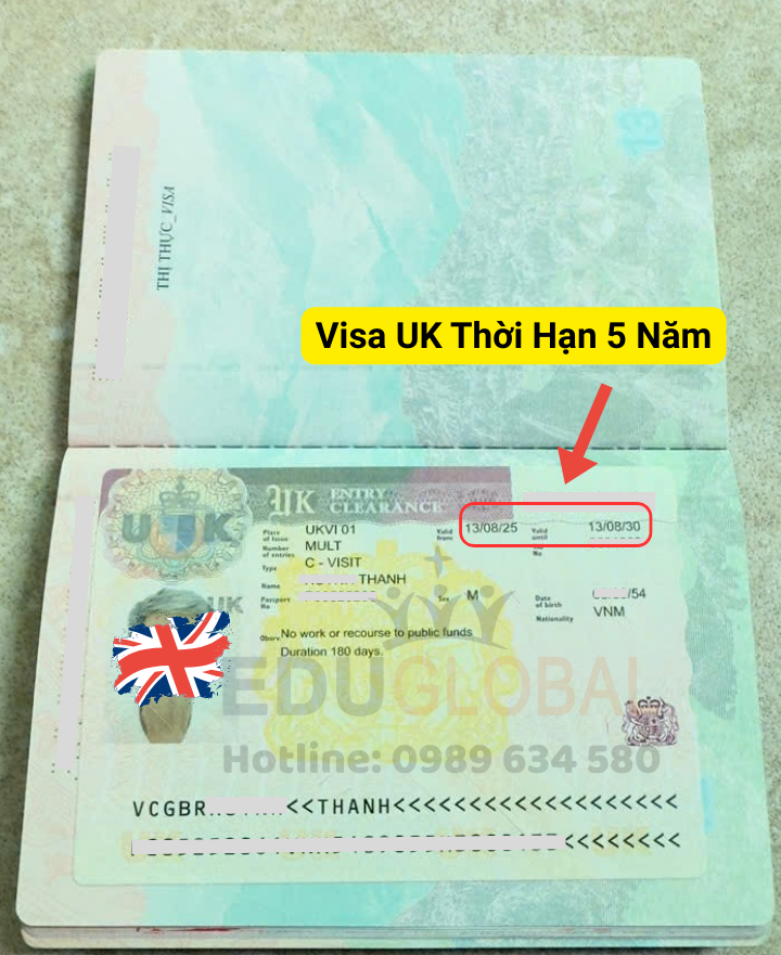 Chỉ sau 1 tuần lăn tay, Visa UK dài hạn 5 năm của chú Thanh được EduGlobal xử lý thành công