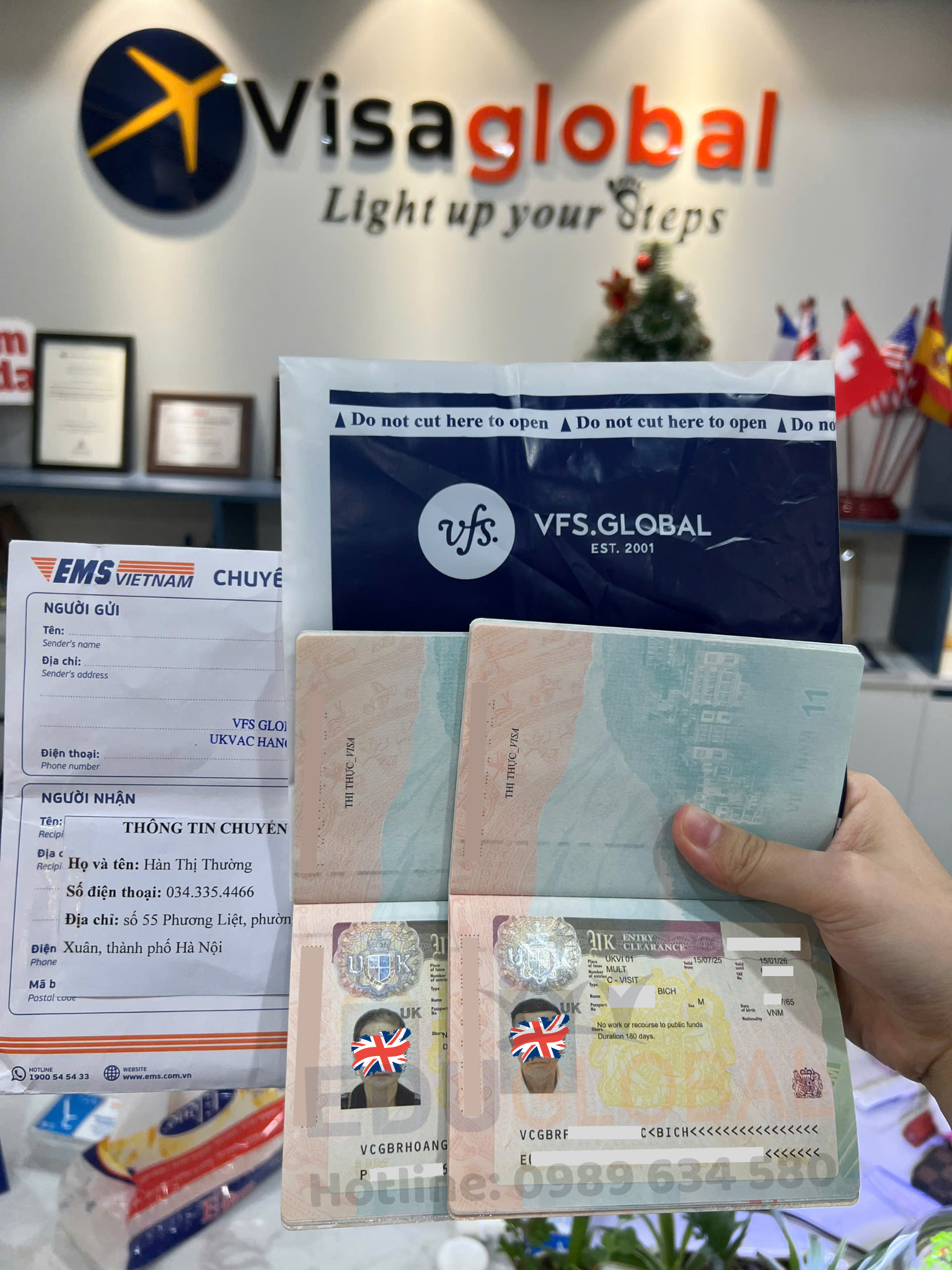 Cặp Visa Uk của Cô Chiến - Chú Bích được EduGlobal xử lý thành công