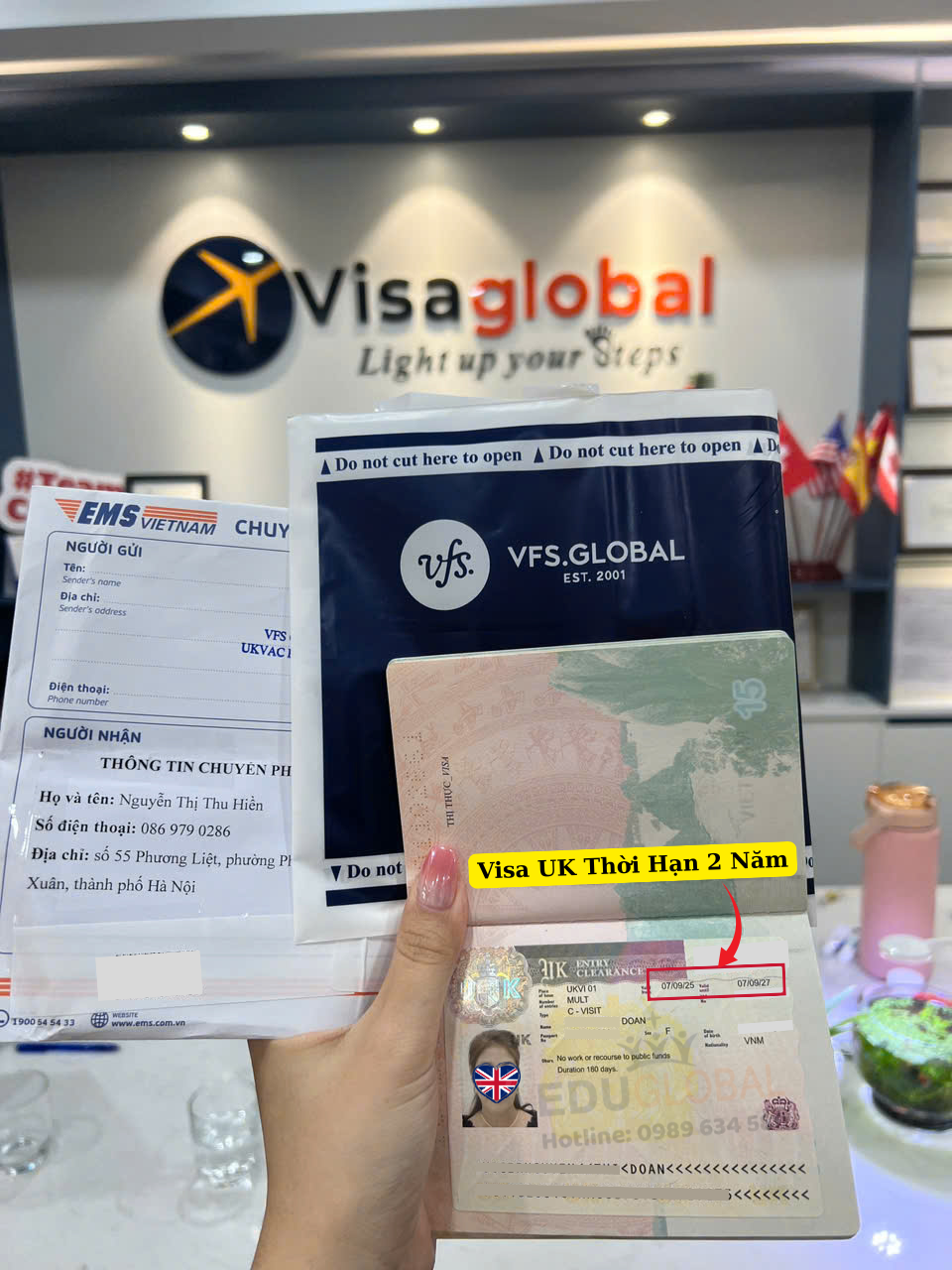 EduGlobal xử lý thành công Visa Anh Quốc cho cô Doan