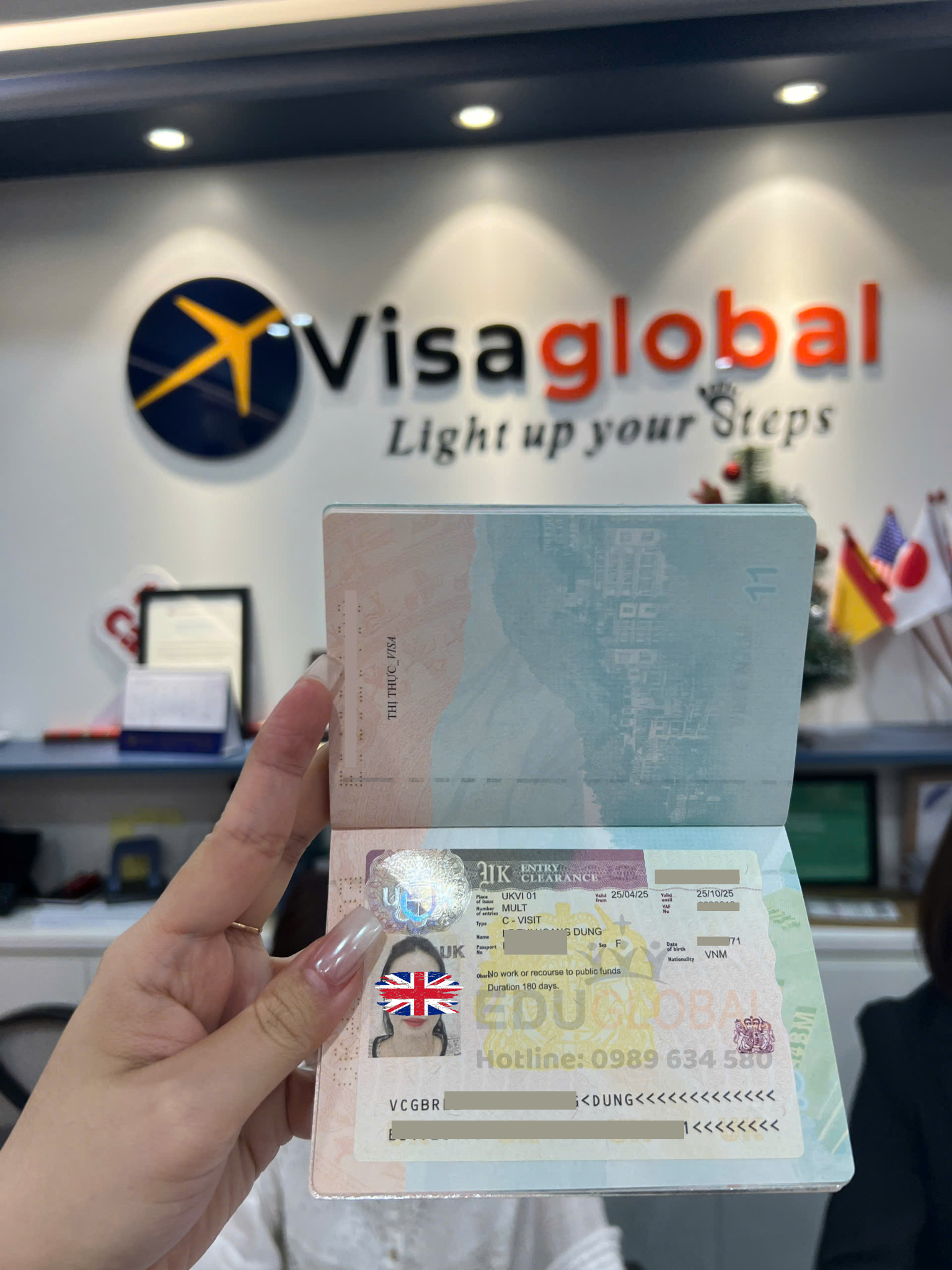 EduGlobal xử lý thành công visa UK có cô Dung