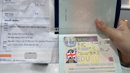 Chữa Thành Công Visa UK Cho Khách Quảng Bình Sau Khi Từng Trượt Visa – EduGlobal Đồng Hành Vượt Mọi Khó Khăn