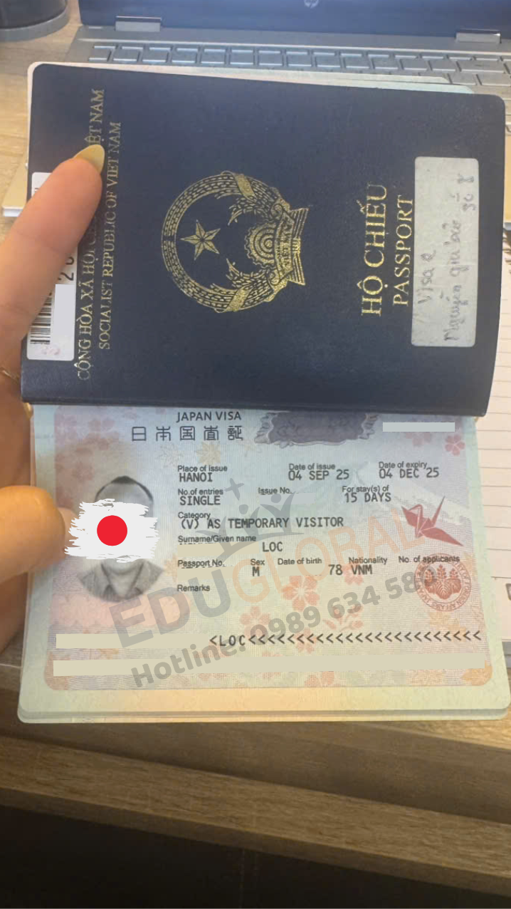 EduGlobal xử lý thành công Visa du lịch Nhật Bản tự túc cho chồng chị Tuyết Anh