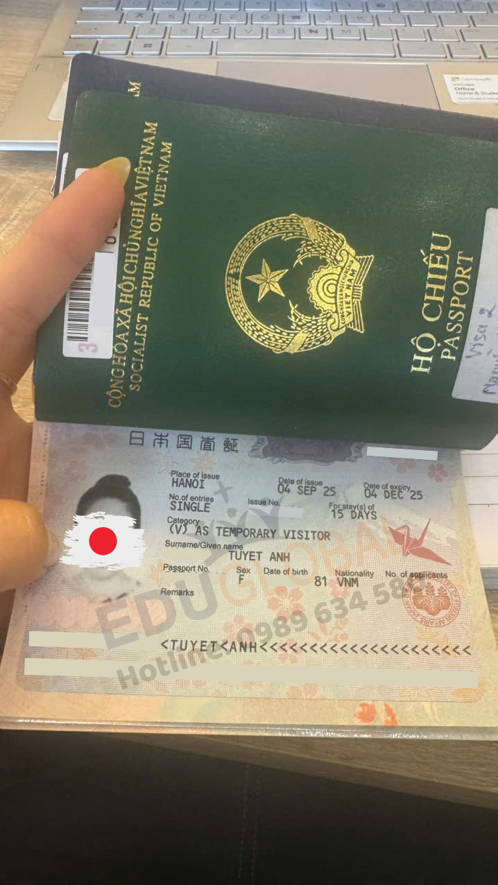 EduGlobal xử lý thành công Visa du lịch Nhật Bản tự túc cho chị Tuyết Anh
