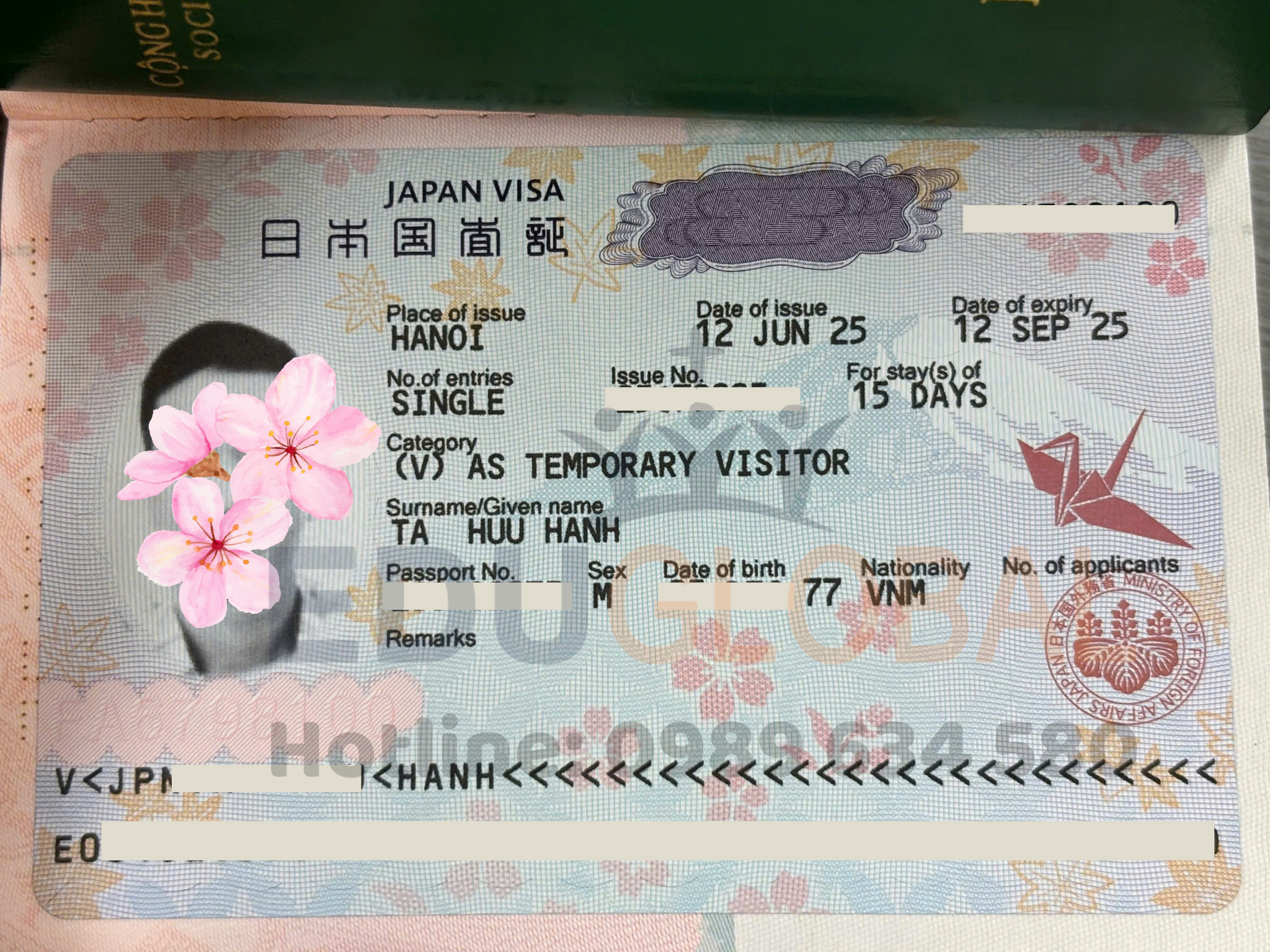 EduGlobal xử lý thành công visa Nhật cho anh Hanh