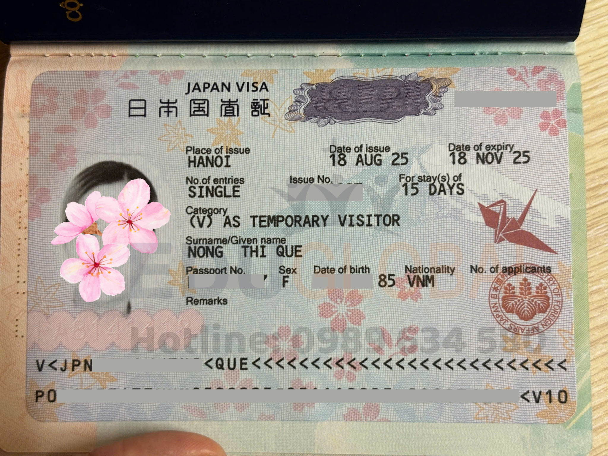 EduGlobal xử lý thành công visa Nhật cho chị Quế