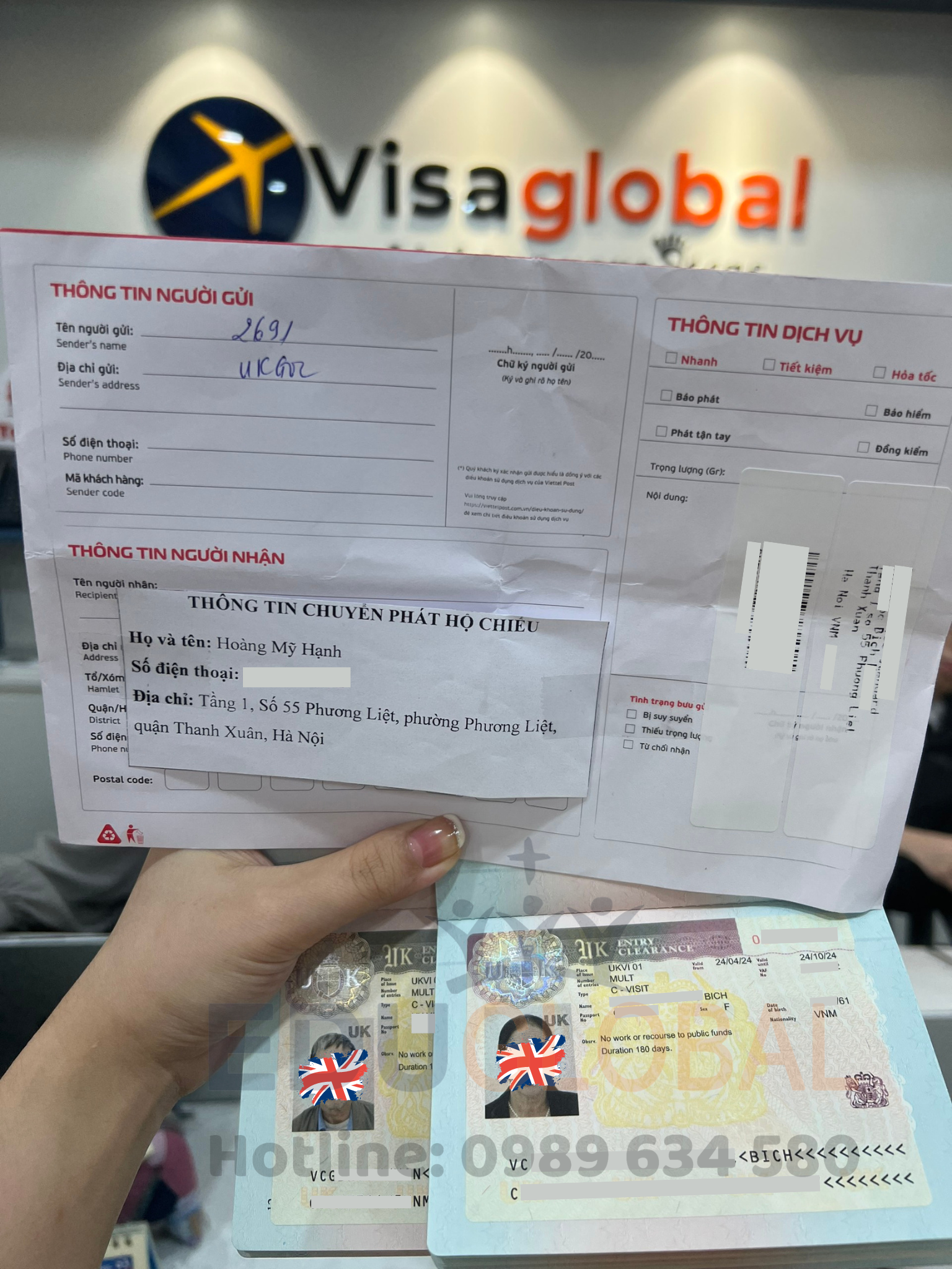 EduGlobal xử lý thành công Visa thăm thân UK cho chú Bé - cô Bích