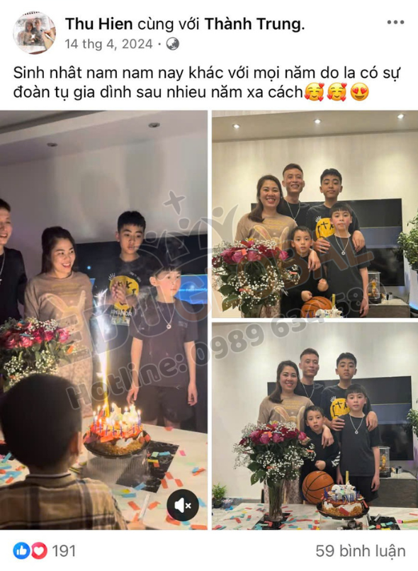 Niềm vui của chị Hiền khi đón sinh nhật cùng con tại Anh Quốc sau nhiều năm xa cách