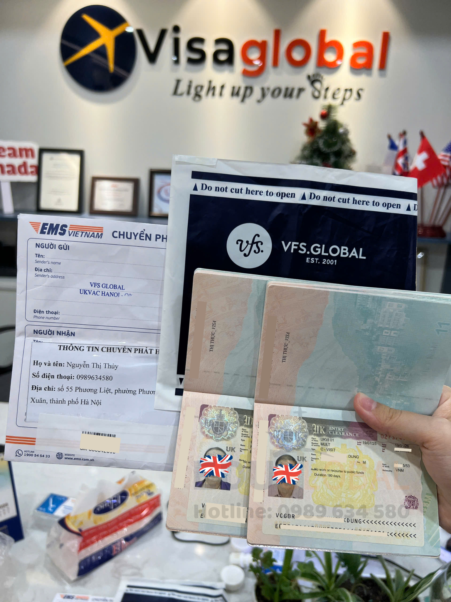 EduGlobal xử lý thành công visa Uk cho chú Dũng - cô Thái