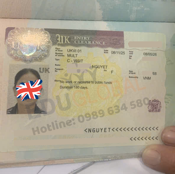EduGlobal xử lý thành công visa uk thăm thân cho cô Nguyệt