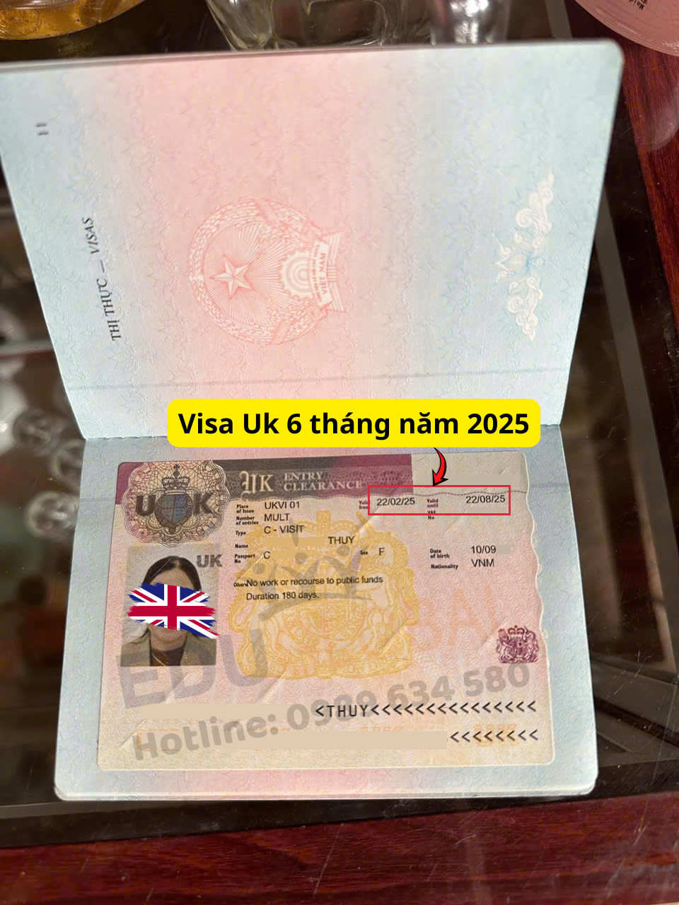 Năm 2025 EduGlobal đồng hành cùng cô Thủy và thành công xử lý Visa thăm thân Uk 6 tháng