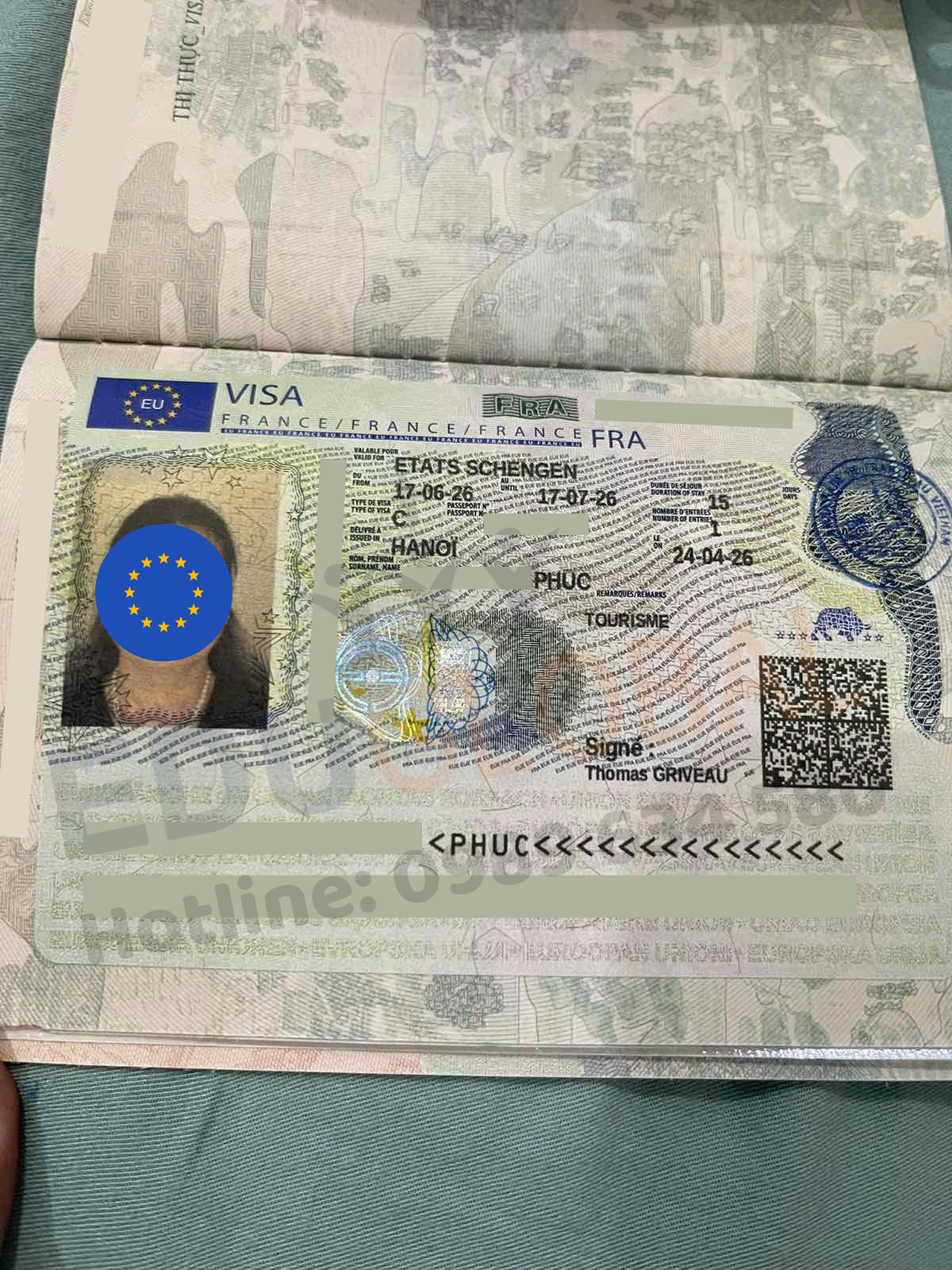 EduGlobal xử lý thành công Visa du lịch Pháp cho cô Phúc