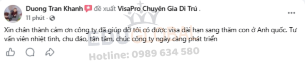 Chia sẻ của chú Dương về dịch vụ của EduGlobal