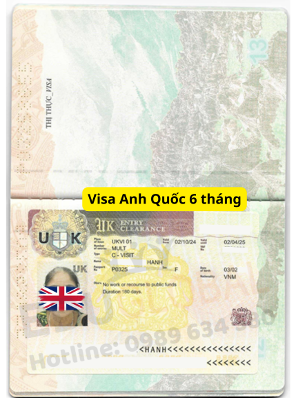Visa thăm thân Uk của cô Hành năm 2024 được EduGlobal xử lý thành công
