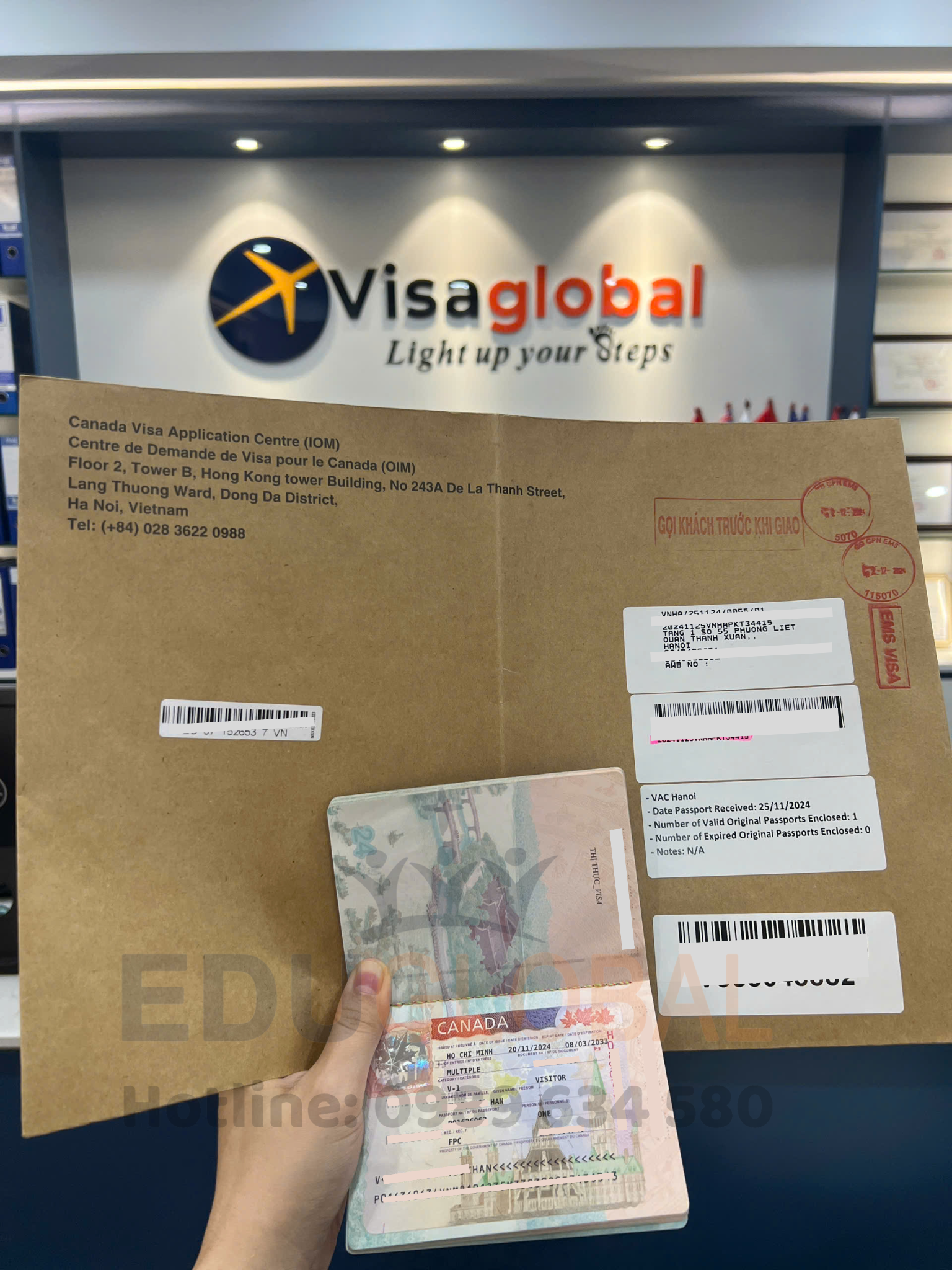 EduGlobal xử lý thành công Visa Canada cho anh Hán