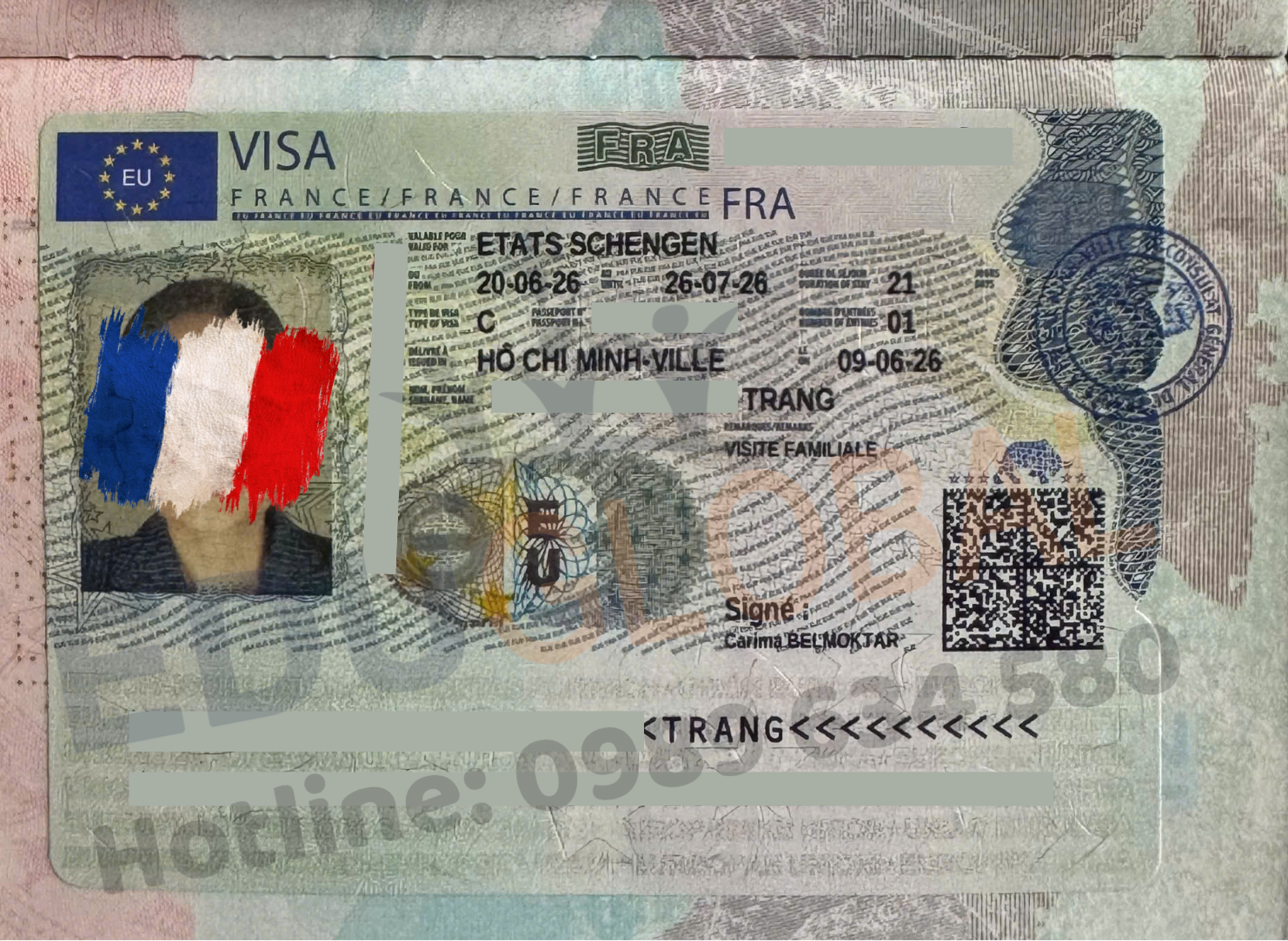 EduGlobal xử lý thành công Visa thăm thân Pháp cho chị Trang