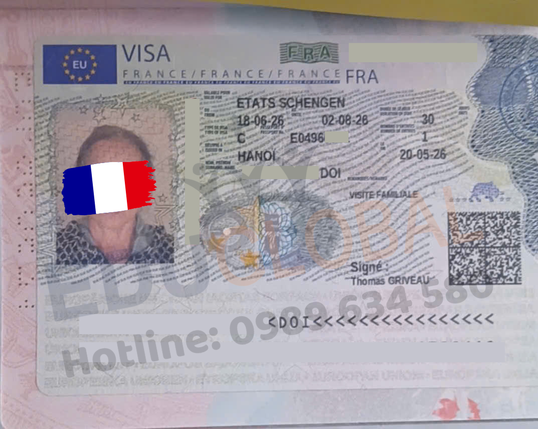 EduGlobal xử lý thành công Visa thăm thân Pháp cho cô Đợi