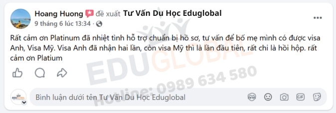 Chia sẻ hạnh phúc của con gái cô chú khi EduGlobal hỗ trợ thành công sau nhiều lần xin Visa