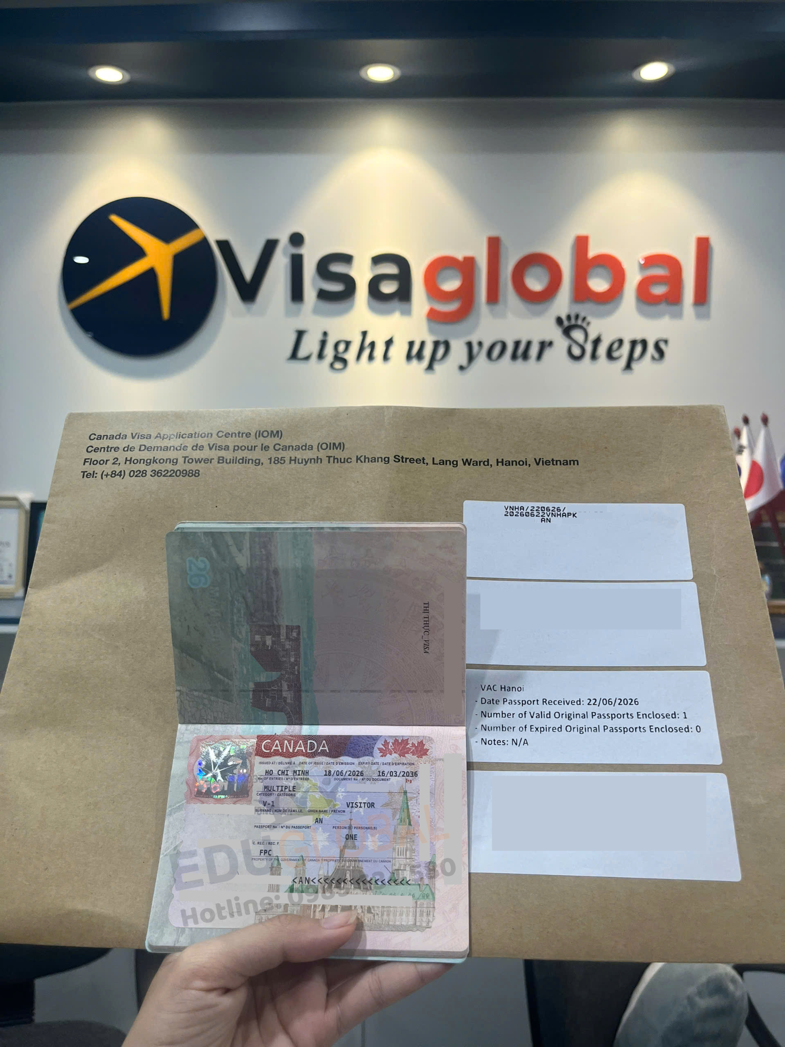 EduGlobal xử lý thành công Visa thăm thân Canada 10 năm cho anh An