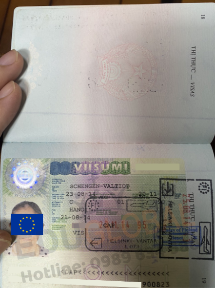 Visa Phần Lan năm 2014 của cô Cấp