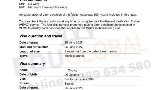 Visa Thăm Thân Úc Chỉ Sau 15 Phút Lăn Tay Cho Khách Hàng Vùng Rủi Ro, Hộ Chiếu Trắng
