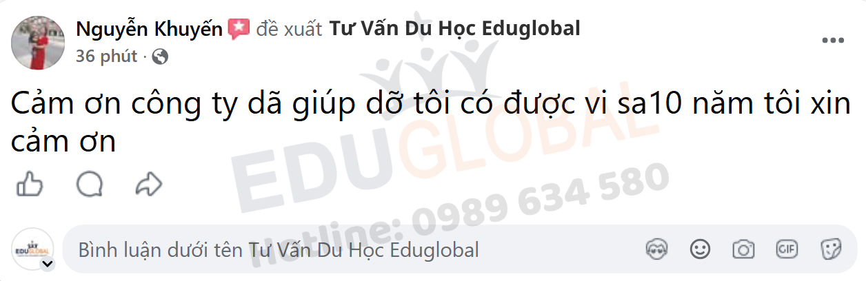 Chia sẻ hạnh phúc của cô Khuyến về dịch vụ của EduGlobal