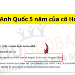 Visa Thăm Thân UK 5 Năm Chỉ Sau 5 Ngày Cho Khách Hàng Quảng Ninh