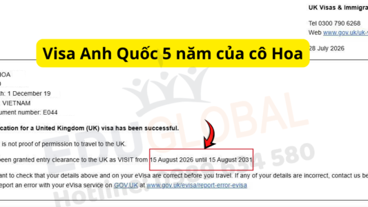 Visa Thăm Thân UK 5 Năm Chỉ Sau 5 Ngày Cho Khách Hàng Quảng Ninh