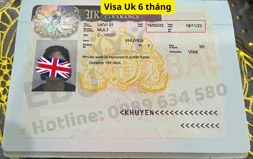Visa thăm thân Uk 6 tháng năm 2023 của cô Khuyến được EduGlobal chữa lại thành công